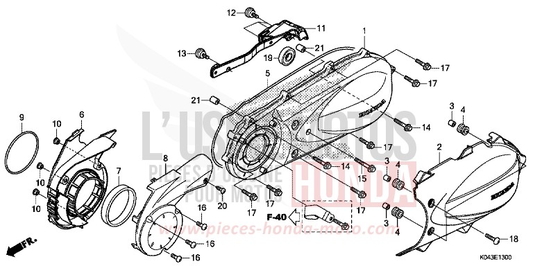 PANNEAU CARTER-MOTEUR G. de Forza 300 SEAL SILVER METALLIC (NHA14) de 2013